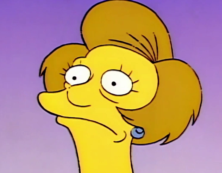 Arquivo:TheSimpsonsT1Ep2EdnaKrabappel.webp