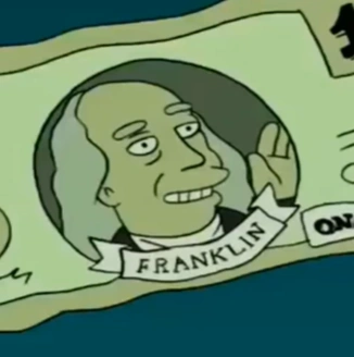 Arquivo:Benjamin franklin en billete futurama.png