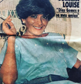 Sumára Louise na capa da matéria de uma revista sobre o seriado O Bem Amado na década de 1980.