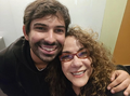 Dubladora da Lara Lor-Van, (Telma da Costa) junta com um conhecido na Pré-Estreia.