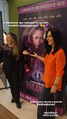 Dubladora da Eve Macarro, Fabiana Aveiro, junto com a diretora de dublagem Andrea Murucci, na sessão especial.