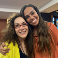 Dubladora Rita Ávila com a diretora de dublagem Telma da Costa na Sessão Especial Parte 2
