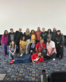 Elenco de dublagem na Pré-Estreia