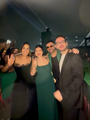 Myra Ruiz (Elphaba), Raphael Rossatto (Fiyero), João Victor Granja (Boq) e Karen Padrão (Nessarose) na première