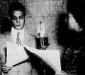 Darcy com Lizete Barros durante a gravação de uma radionovela em 1955.
