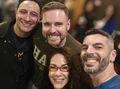 Dubladora da Lara Lor-Van, Telma da Costa junto com dublador do Desmond Farr (Cafi Balloussier) com os Daniel Carrarini,Rafael Rodrigo na Pré-Estreia.