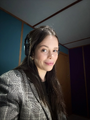 Fabi Bang (Glinda) dublando o filme em setembro na UniDub