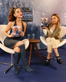 Giovanna Lancellotti e Agatha Paulita na entrevista de "Ruby Marinho: Monstro Adolescente"
