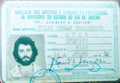 Carteira do SATED de Júlio Cezar