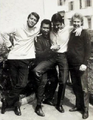 Marcelo com Flávio Galvão, Hugo de Aquino e Olney Cazarré na AIC.