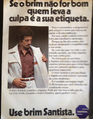 Panfleto de Gileno Santoro como garoto-propaganda da Brim Santista.