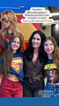 Diretora de dublagem (Andrea Murucci) com as dubladoras de Kara Zor-El Supergirl e de Ruthye Marye Knoll (Karin Medeiros e Lívia Torres), durante a pré-estreia de 22/06/2026.