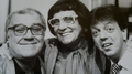 Paulo, junto de César Montenegro e Jorge Dória, nos bastidores de A Presidenta.