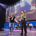 Manolo Rey Junto com a Voz Original do Sonic Ben Schwartz na CCXP