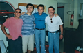 Paulo Celestino com Figueira Júnior, Leonardo Alkmim e Fernando Peron na Dublavídeo em 22/01/2002.