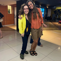 Dubladora Rita Ávila com a diretora de dublagem Telma da Costa na Sessão Especial Parte 1.