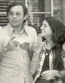 Marcelo, com Cecília Lemes Lemes, em 1974.