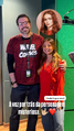 Dubladora de Jean Grey (Isabella Guarnieri) com o diretor de dublagem (Daniel Simões).