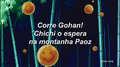 Corre Gohan! Chichi o espera na montanha Paoz