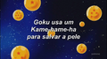Goku usa Kame-hame-ha para salvar a pele